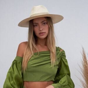 Mondern Monarchie Wide Brim Panama Hand Woven Straw Hat